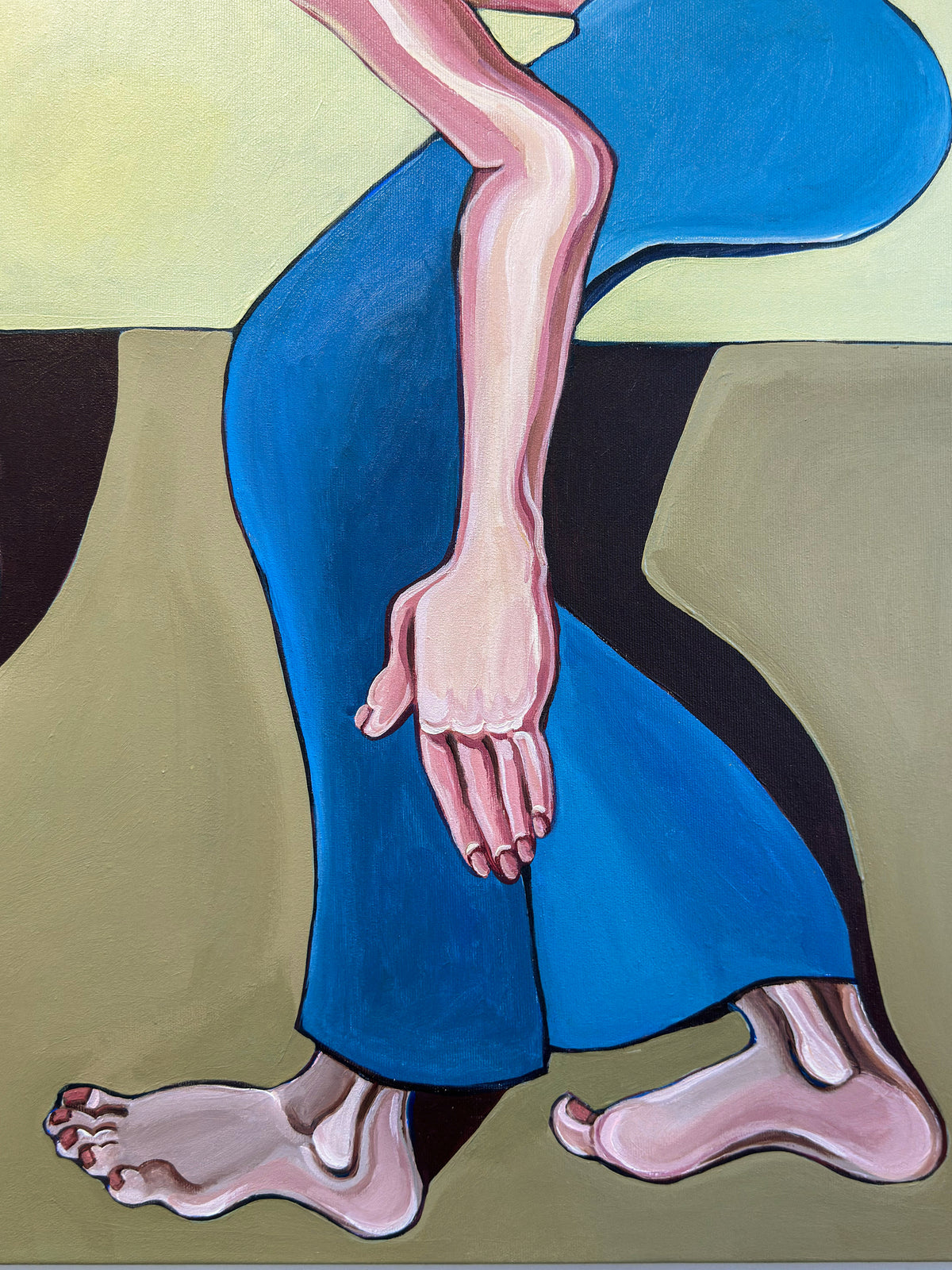 Noemi Safir women painting A Silent Confession, exploring the fragile moment before confession when silence already reveals what words cannot fully hold.