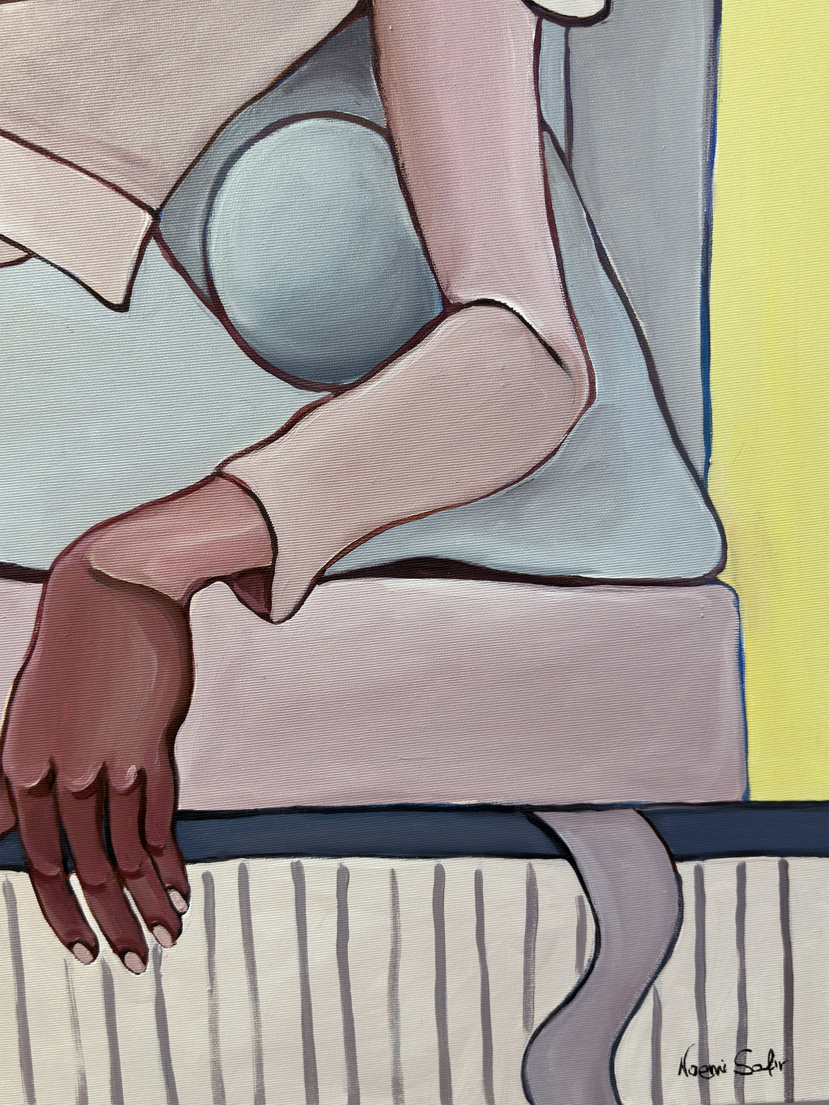 Original acrylic painting by Noemi Safir exploring the habit of remaining ready to respond to everyone else’s needs.
