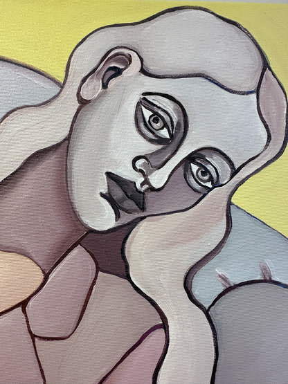 Figurative artwork by Noemi Safir from Drama Looks Good on Us examining personal space, emotional labor and the need for a break.