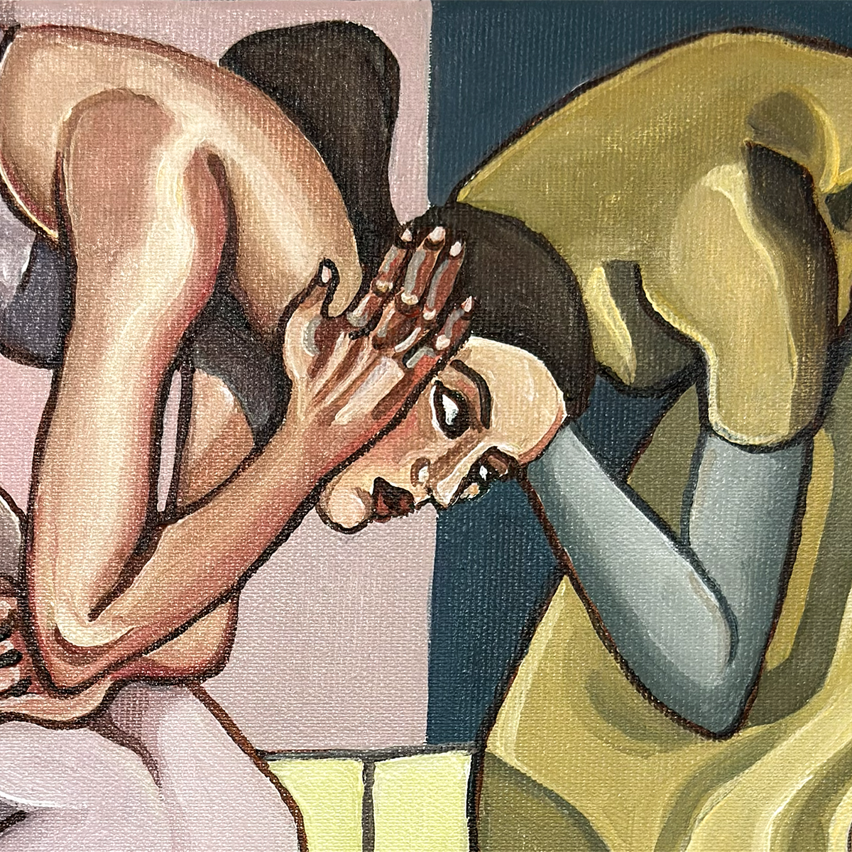 Original artwork by Noemi Safir from the My Body Remembers You series exploring emotional vigilance inside close relationships.