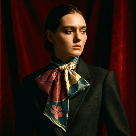 'Night Talks' Silk scarf