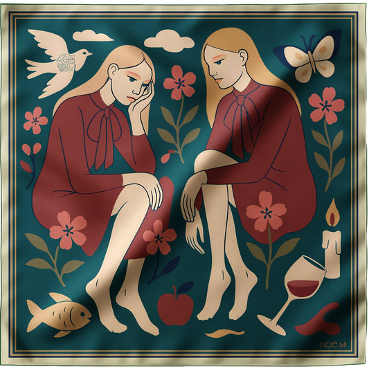 a noe mi  silk twill scarf