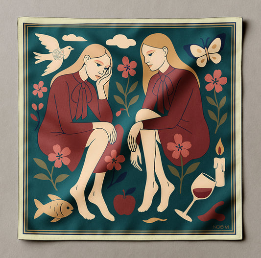'Night Talks' Silk scarf