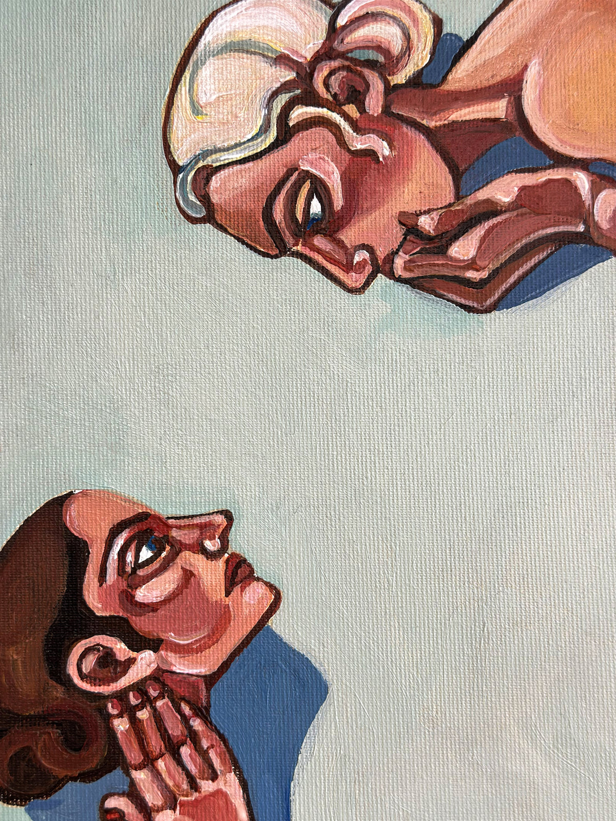 Contemporary figurative art by Noemi Safir titled High Maintenance, exploring feminine vulnerability, emotional truth, self protection, care, and the quiet cost of being easy to love.
