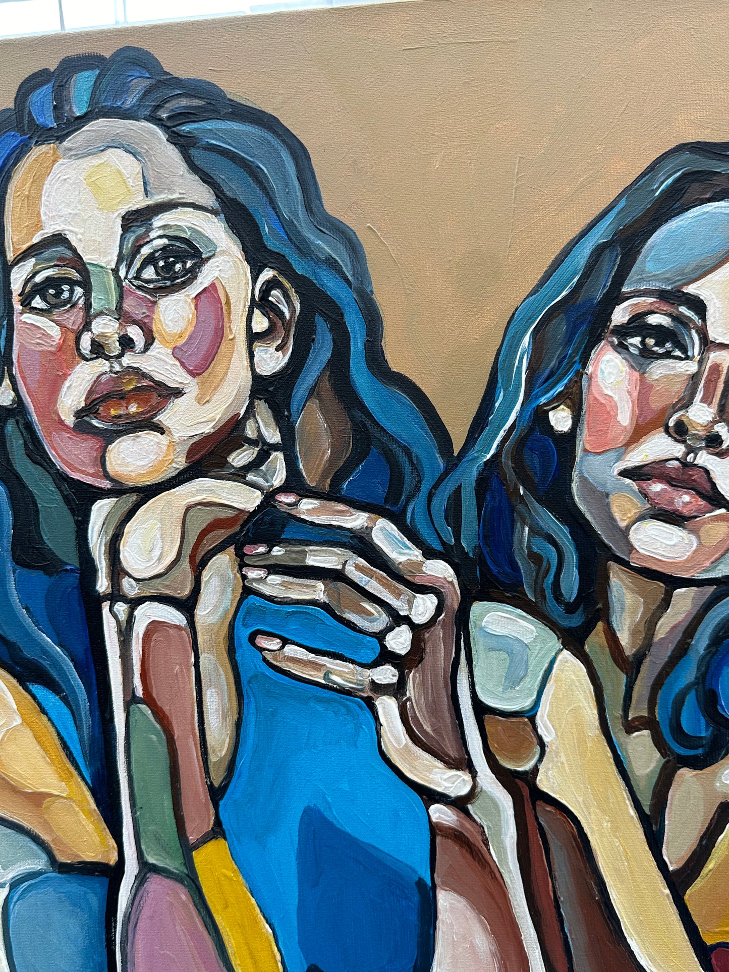 Noemi Safir women painting We Are Unbreakable, exploring how distinct women can remain fully themselves while forming a single field of support, presence, and resilience.