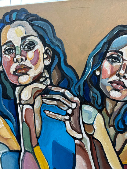 Noemi Safir women painting We Are Unbreakable, exploring how distinct women can remain fully themselves while forming a single field of support, presence, and resilience.