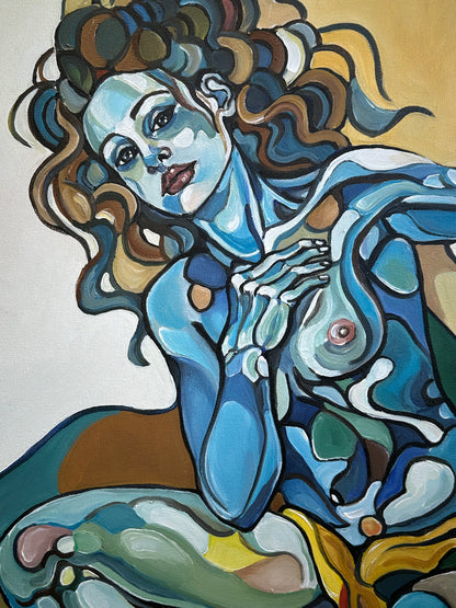 Highly collectible original painting This Wild Dance Never Ends by Noemi Safir, exploring women, movement, emotional figurative art, and contemporary symbolic painting.