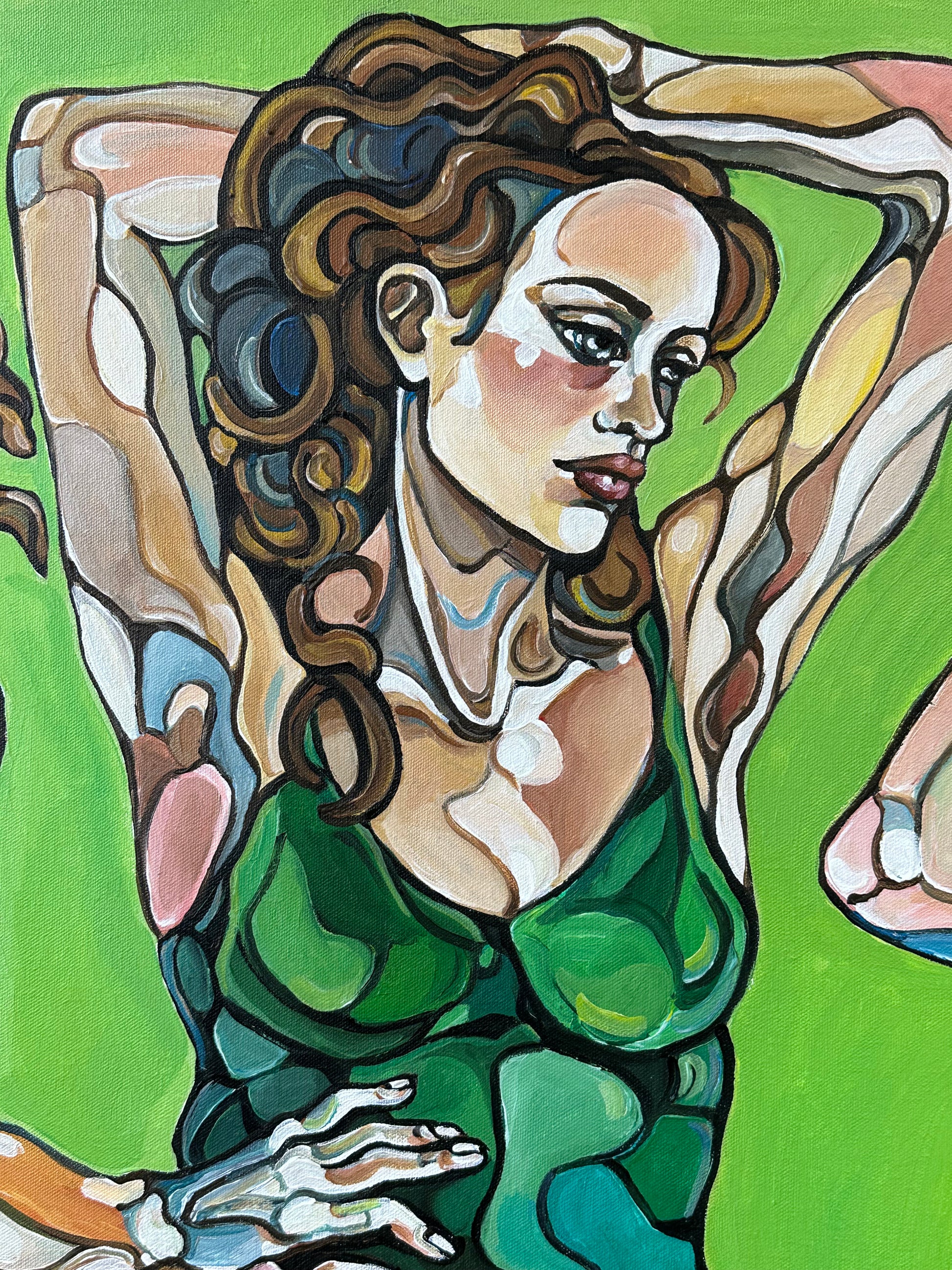 Contemporary figurative art by Israeli artist Noemi Safir titled Silent Promise, created for collectors drawn to women in art, symbolic storytelling, and beauty with meaning.