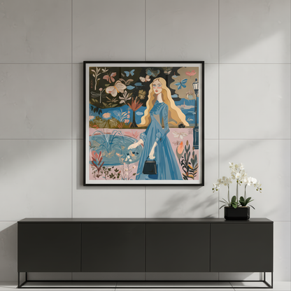 NOE MI art print Pond of Secrets, rich in emotional depth and symbolic details, for art lovers who appreciate soulful storytelling.
