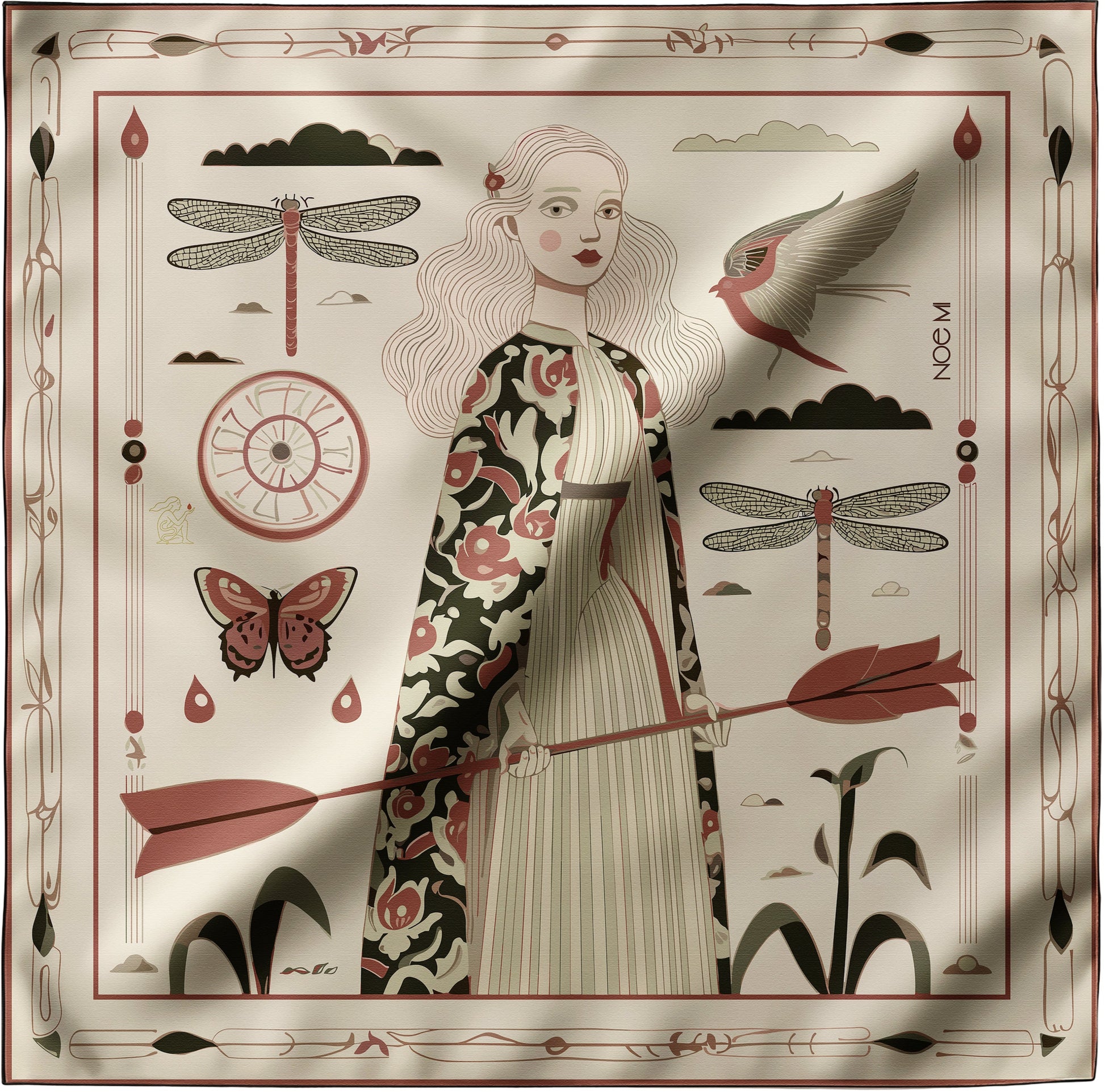a NOE MI silk twill scarf 