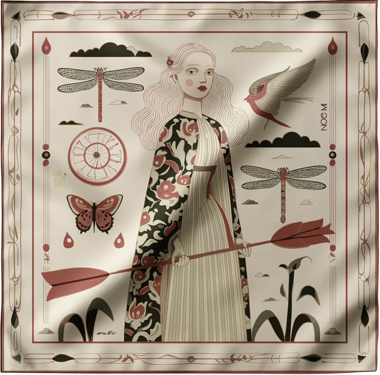 a NOE MI silk twill scarf 