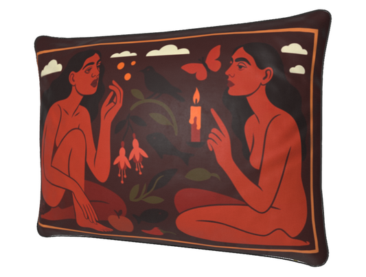 'Red Magic' Rectangular cushion