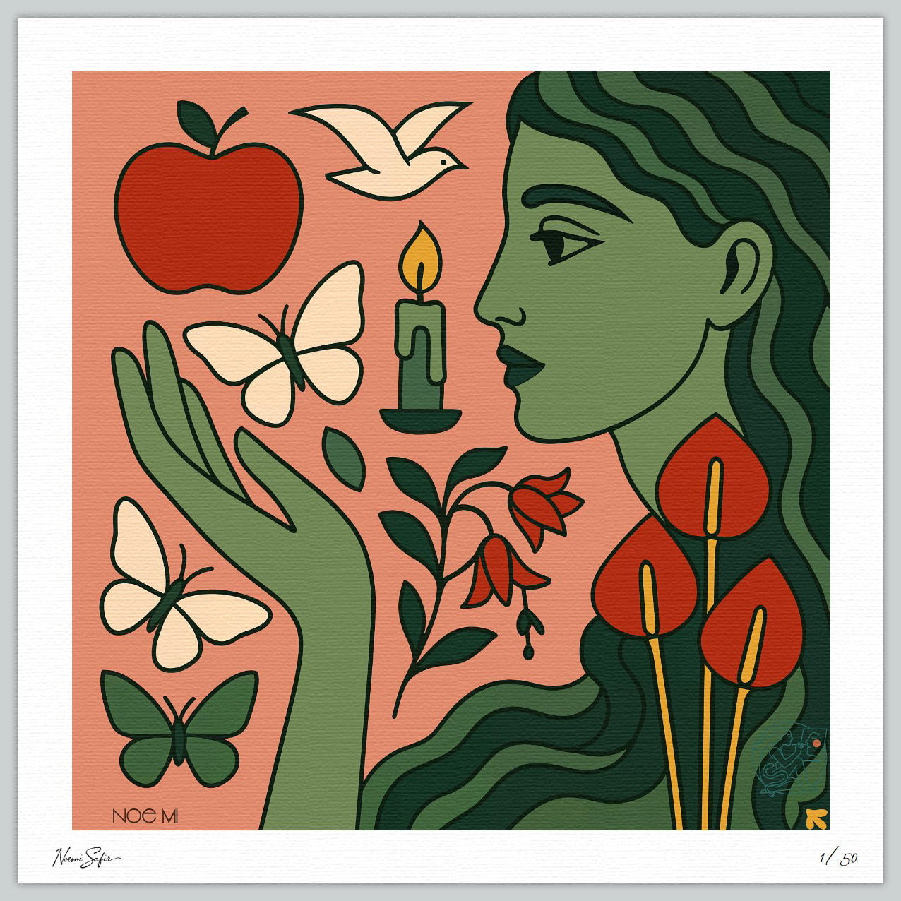 'Green Gaze' Print