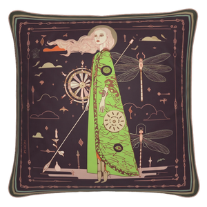 'The Navigator' Square Cushion, Amethyst