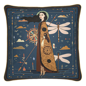 'The Navigator' Square Cushion, Royal