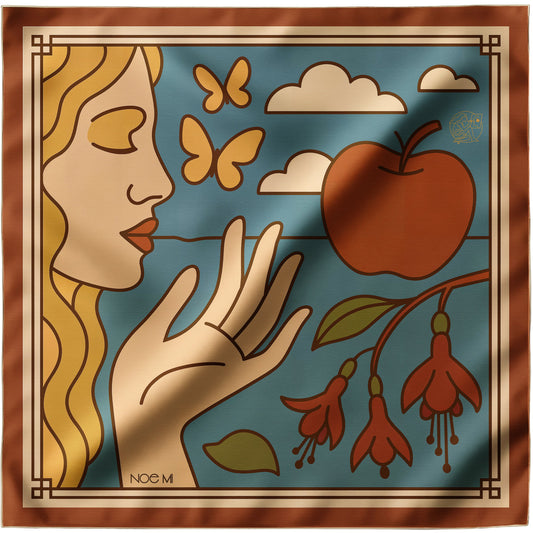 a NOE MI silk twill scarf