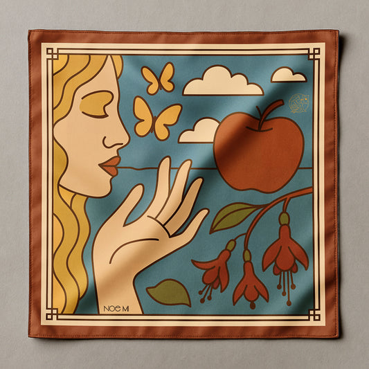 'SKYPOP' Silk scarf