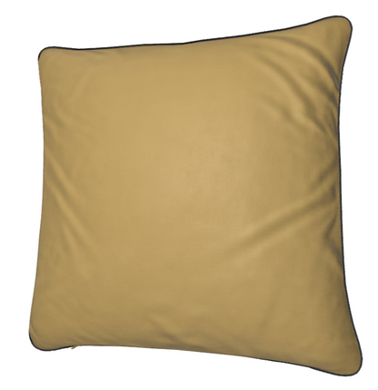 A square-shaped luxury velvet pillow/cushion in pink and gold