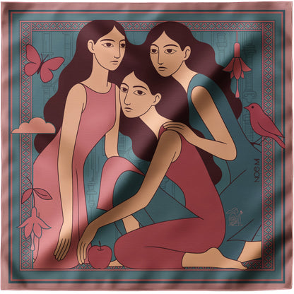 a NOE MI silk twill scarf