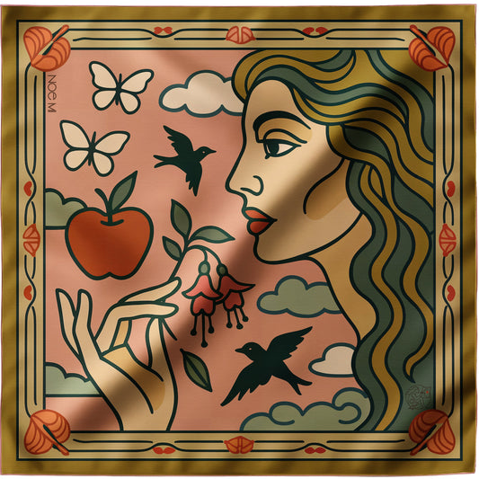 a NOE MI silk twill scarf