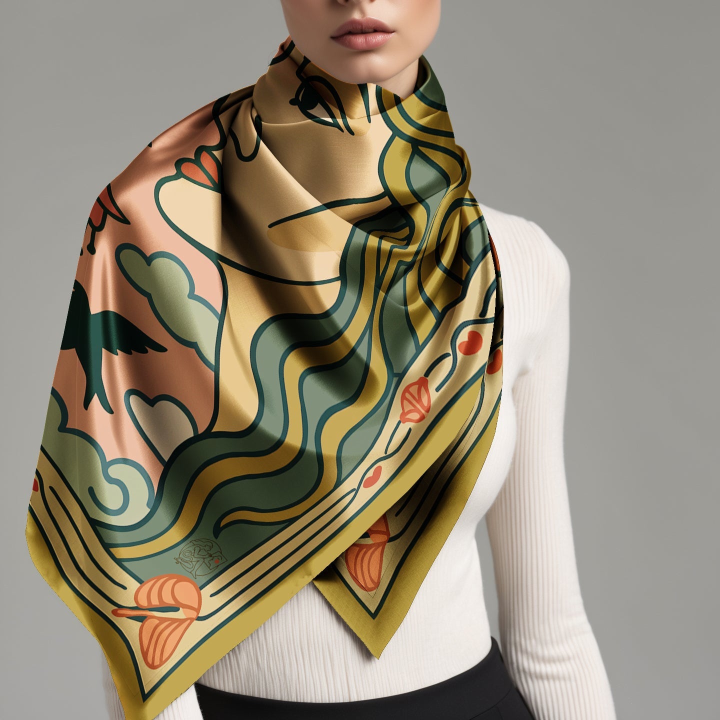 'Soft Spell' Silk scarf