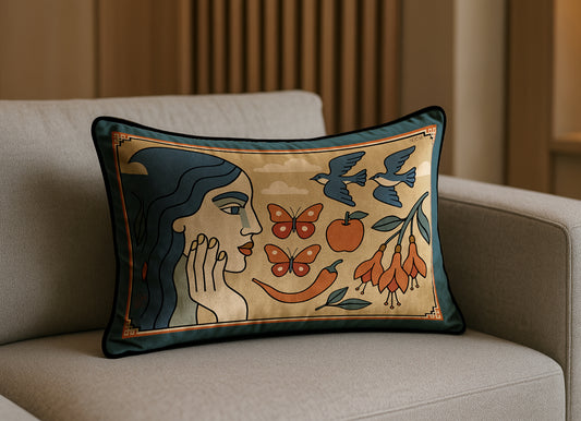'Spicy Kiss' Rectangular cushion