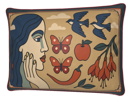 'Spicy Kiss' Rectangular cushion