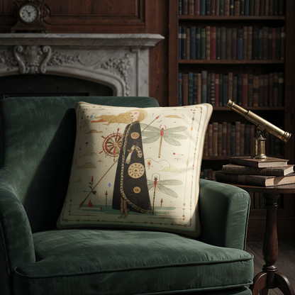 Decorative designer cushion with artistic luxurious print  by NOE MI 