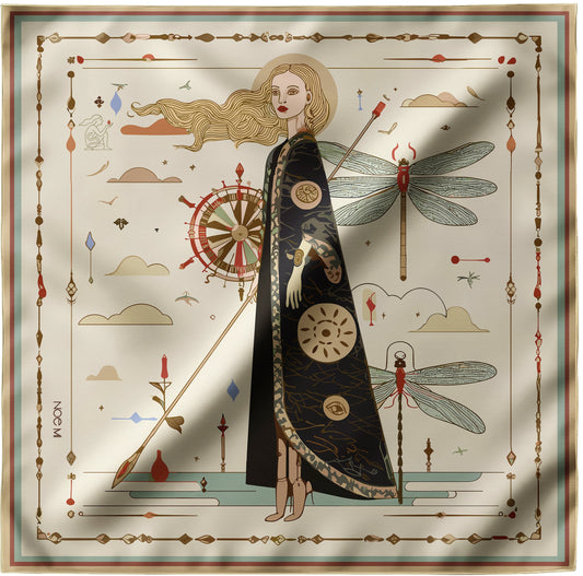 a NOE MI silk twill scarf. 