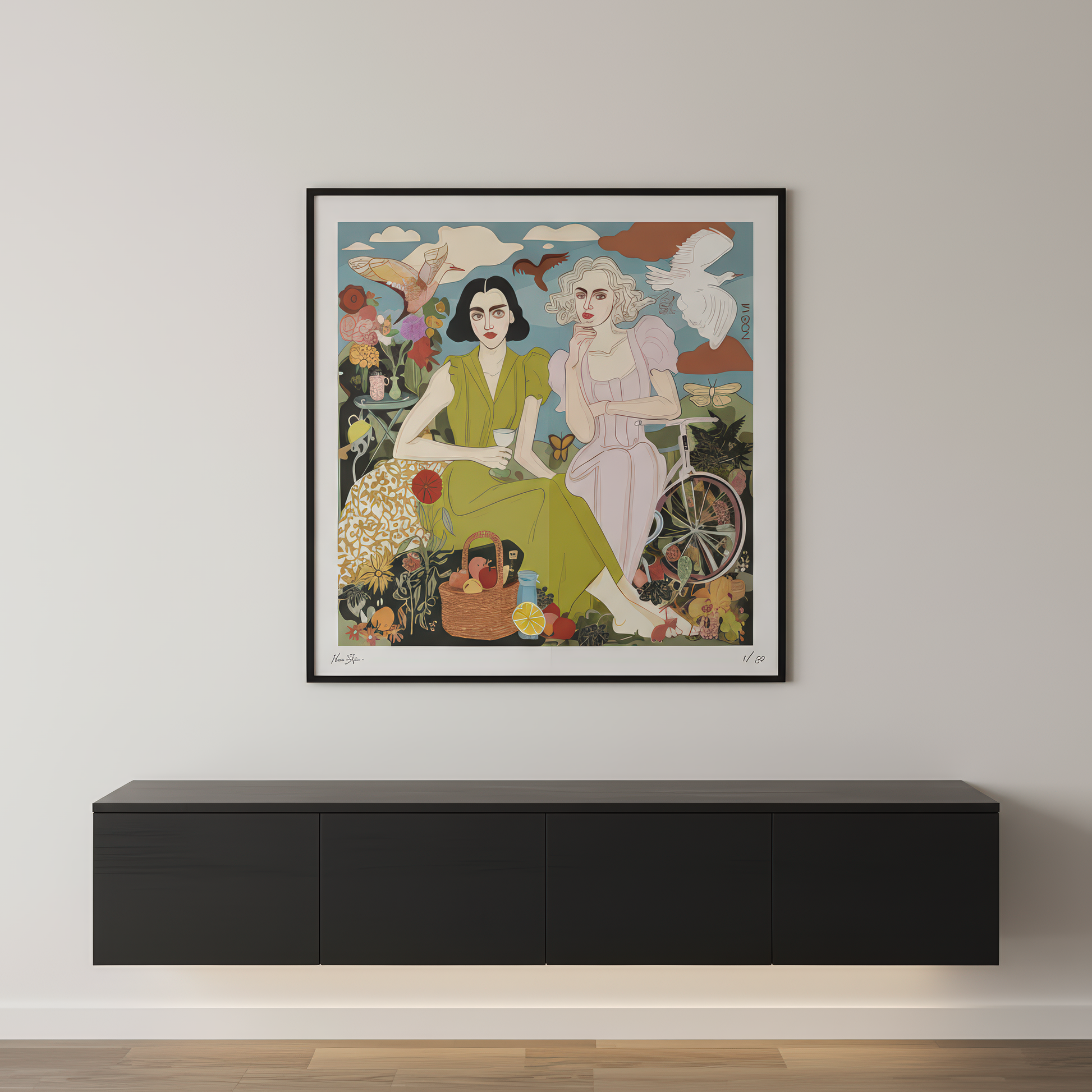 Contemporary limited edition wall art by NOE MI, printed on archival-quality paper, exploring intimacy, womanhood, and stillness.