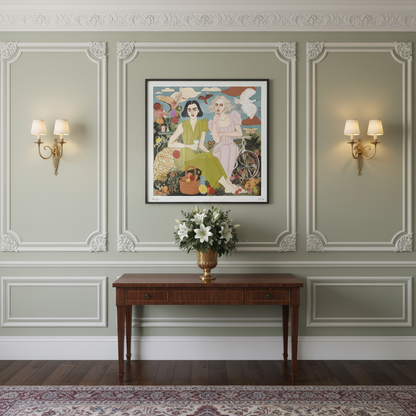 NOE MI collector’s art print, The Picnic, offering quiet beauty and layered symbolism in a timeless, emotionally resonant design.