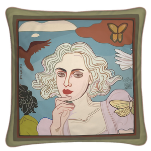 'The Picnic-Morning Muse' , Square Cushion