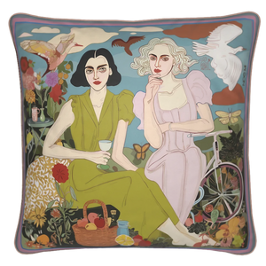 'The Picnic' , Square Cushion