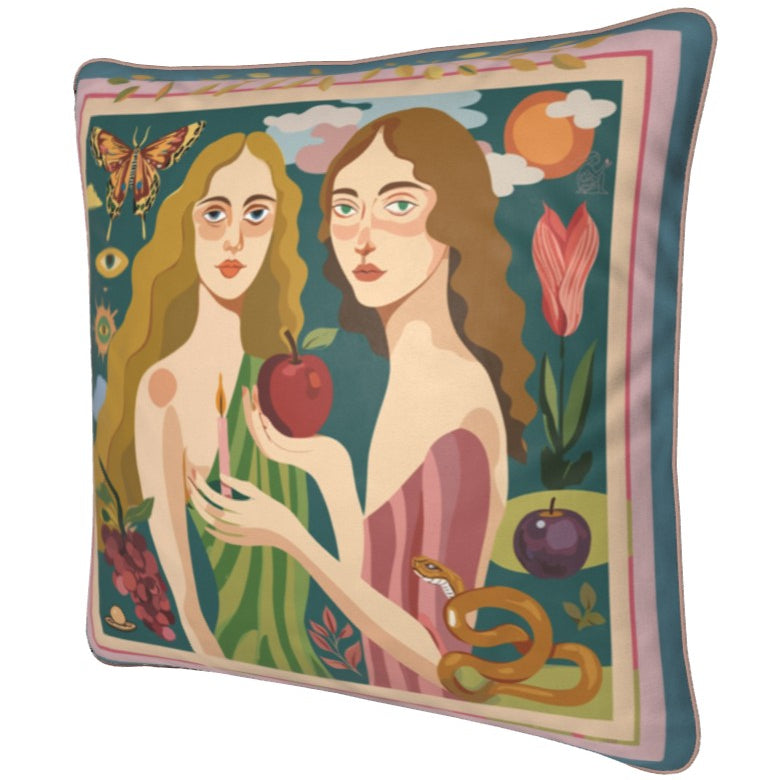 'Two of a Kind' Square Cushion