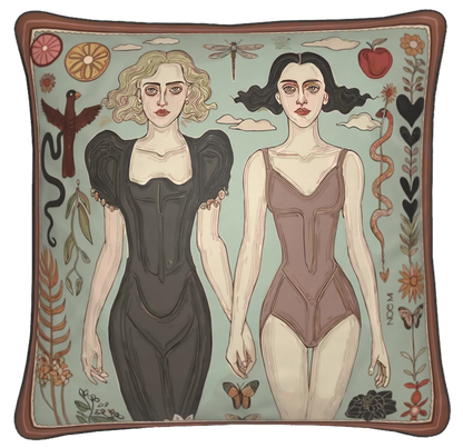 Designed by NOE MI, the cushion’s surreal yet elegant storybook style adds artistic flair to any fashion-forward home.