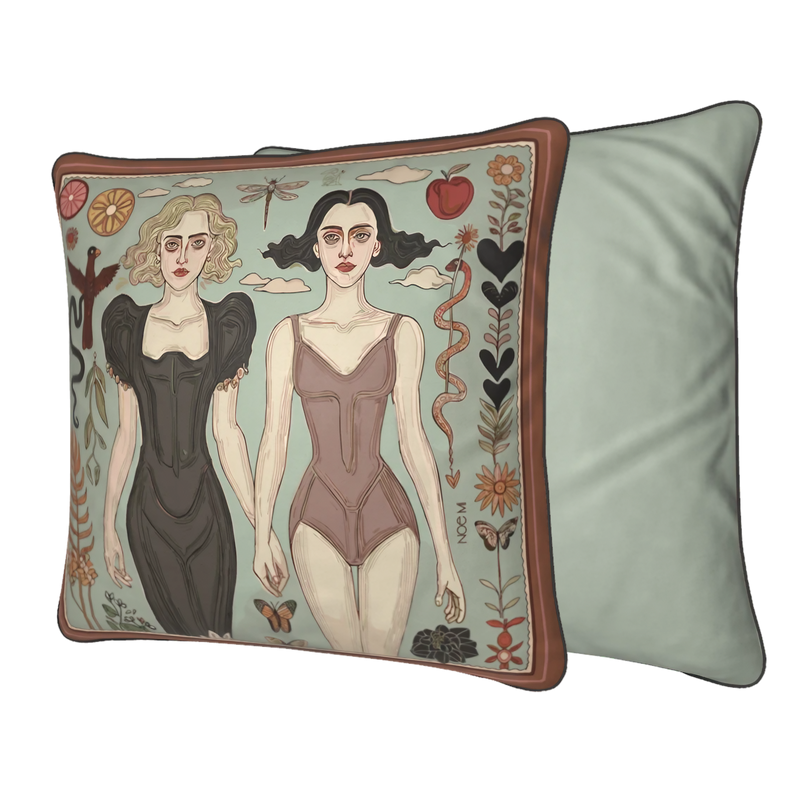 'Double Flame', Square Cushion