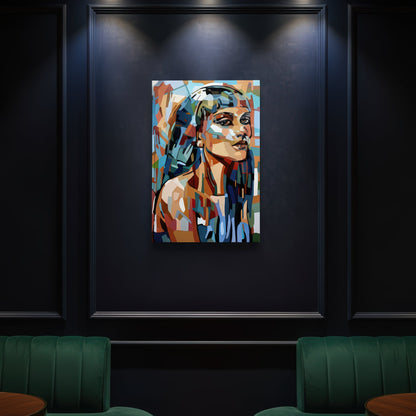 Black Princess by Noemi Safir is a signed limited edition print with a striking female portrait in layered abstract color fields, offering a bold wall art statement filled with grace, strength, and modern figurative energy.