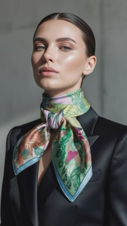 'The Owl Knows', Silk Scarf