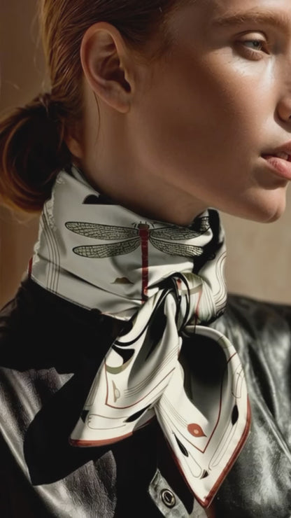 'Red Arrow' Silk Scarf
