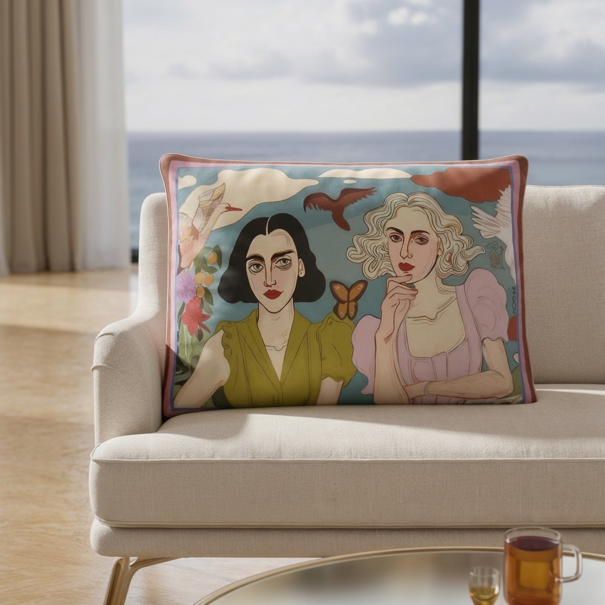 This cushion by NOE MI appeals to aesthetes who value emotional design and fashion-inspired details.
