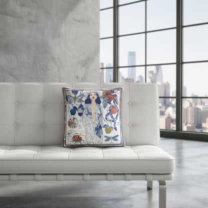 NOE MI Dark Temptation Mediterranean cushion is a luxury velvet shimmer cushion with soft-touch finish and full-edge piping for high-end home styling.