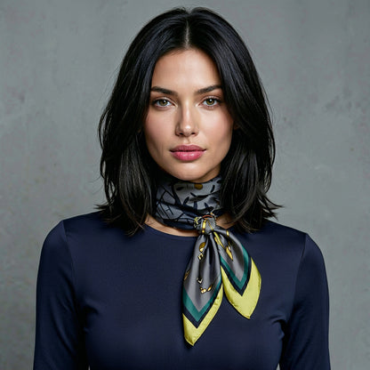 'The Navigator', silk scarf, Midnight